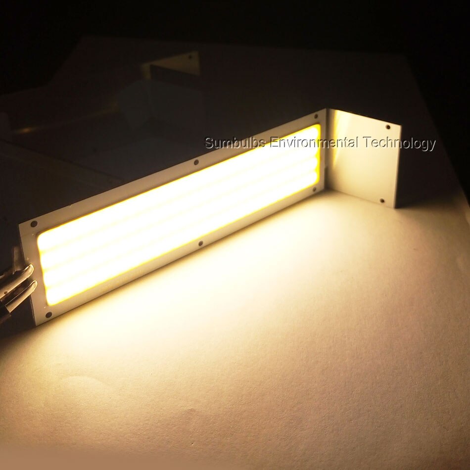 Sumbulbs 10w led lys cob strip pære 12v led panel lampe varm naturlig kold hvid blå farve 120 x 36mm chip led belysning til diy: Varm hvid