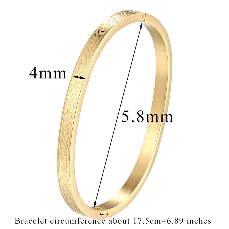 5 cm klein formaat kinderarmband en 5,8 cm diameter moederarmband roestvrij staal sieraden gouden kleur armband: Puur Goud Kleur