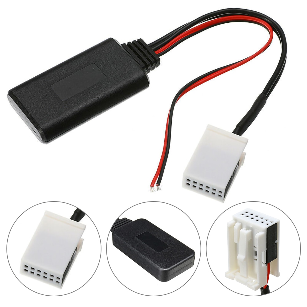 Bluetooth modul aux kabel til peugeot 207 307 407 308 adapter radio stereo trådløs aux-in biltilbehør: Default Title