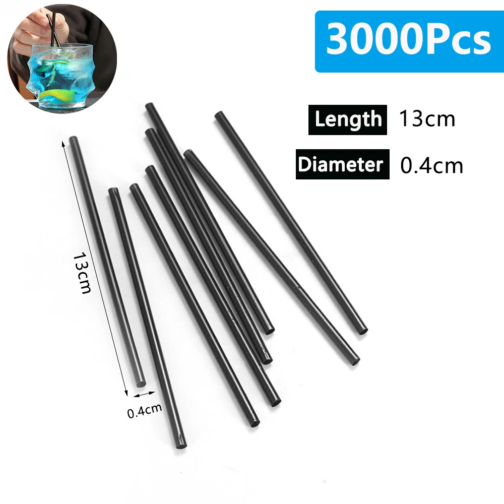 50/500/3000 Uds pajitas negras pajitas flexibles para beber tubo de bebida de plástico curvo plegable paja accesorios de de bar de boda: Amarillo claro