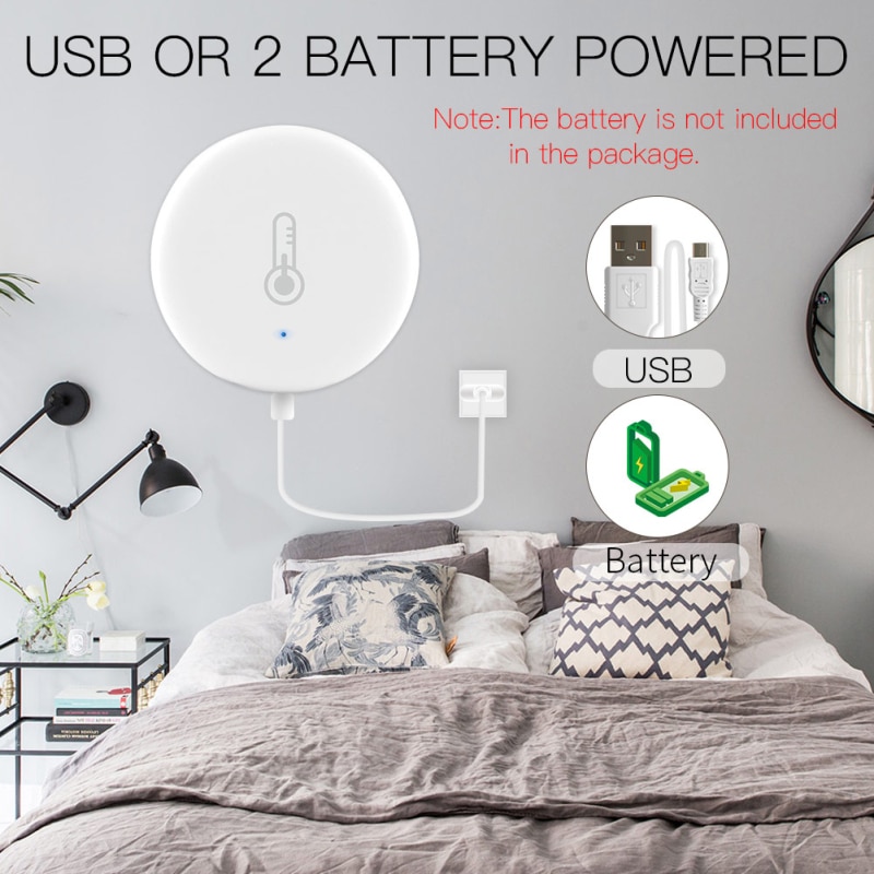 Smart Environment Sensor Control Temperature And Humidity Sensor Alarm System Equipment Smart APP Home Automation