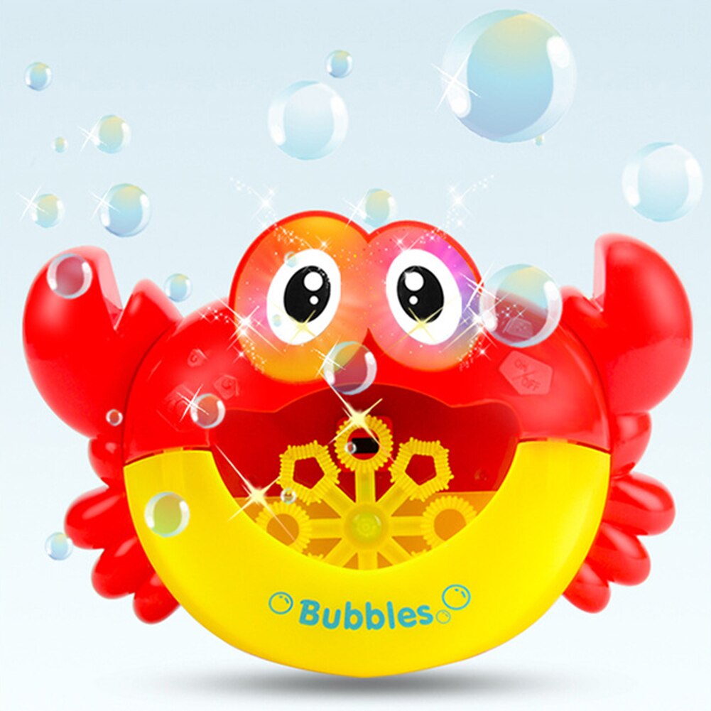 Bubble Crabs LED Light Music Baby Bath Toys Kids Pool Swimming Bathtub Soap Machine Automatic Bubble Funny Crab BathToy