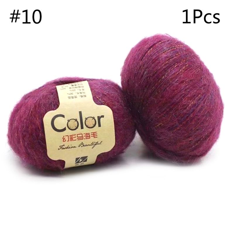 50g Angola Amorous Feelings Thin Mohair Wool Yarn Plush Hand Knitting Supplies R7RC: 10