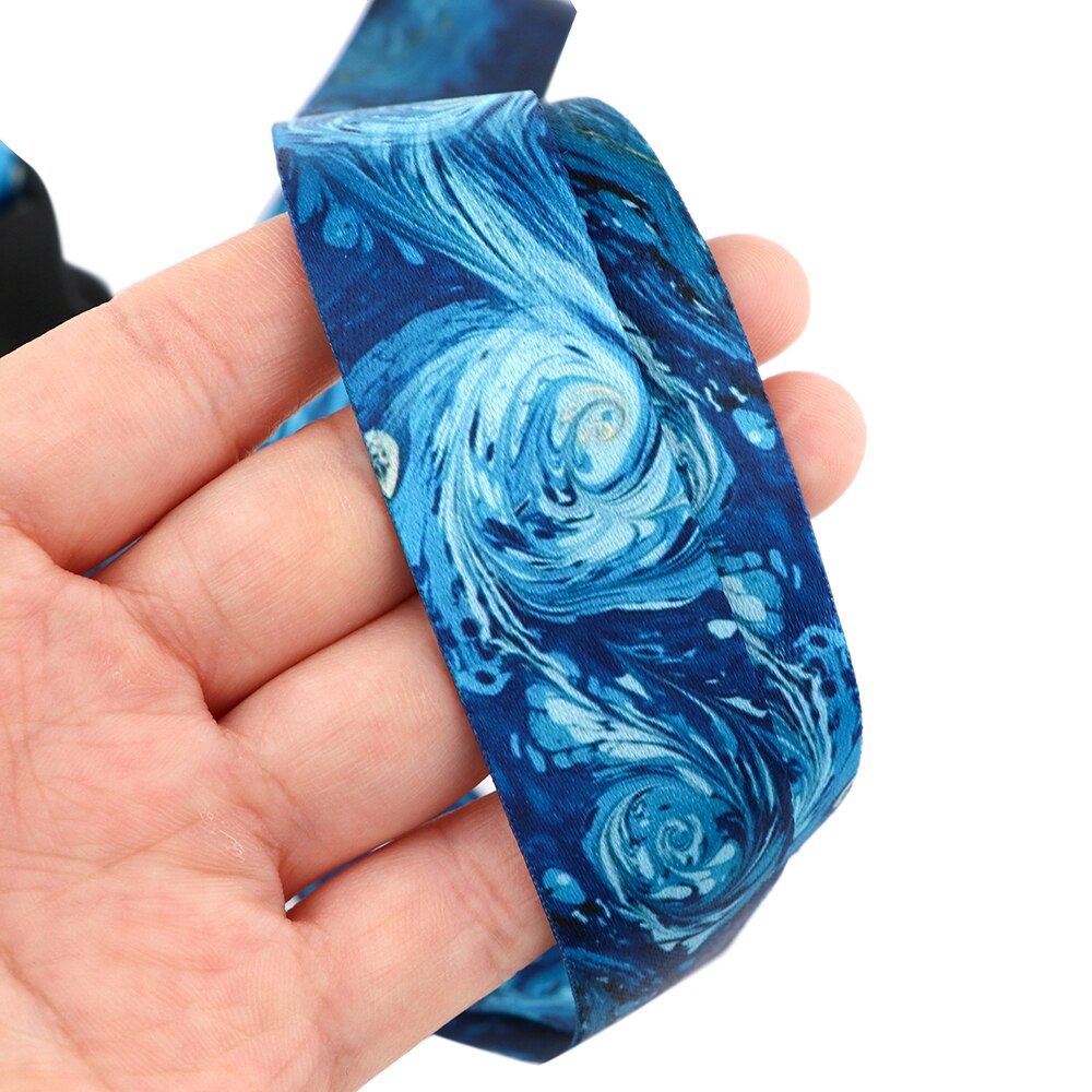 CB1105 Van Gogh artystyczny obraz olejny smycze brelok smycz na szyje przyciski telefonu etui na dowód osobisty smycz na klucze DIY wiszące liny