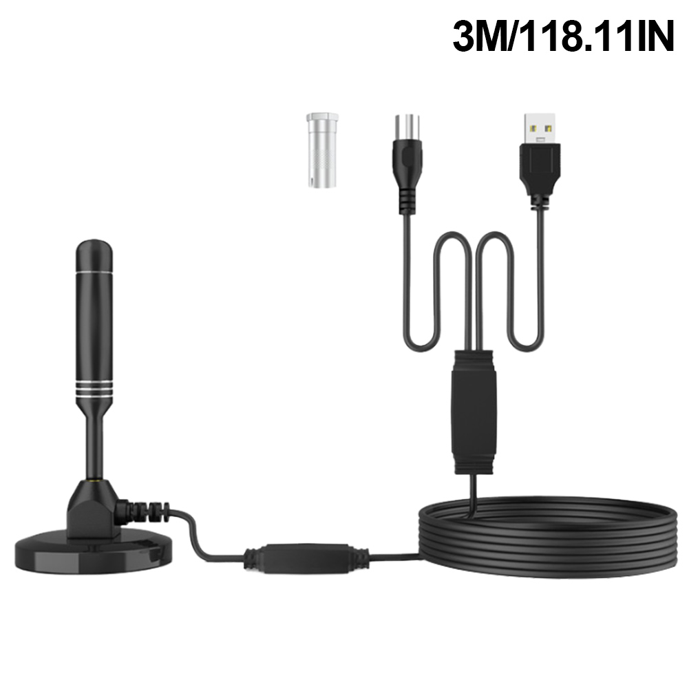 Amplified HDTV Antenna 37dB High Gain Multi-use HDTV Digital Box Indoor Antenna Home TV Aerial Support 4K 1080p All Television: Red