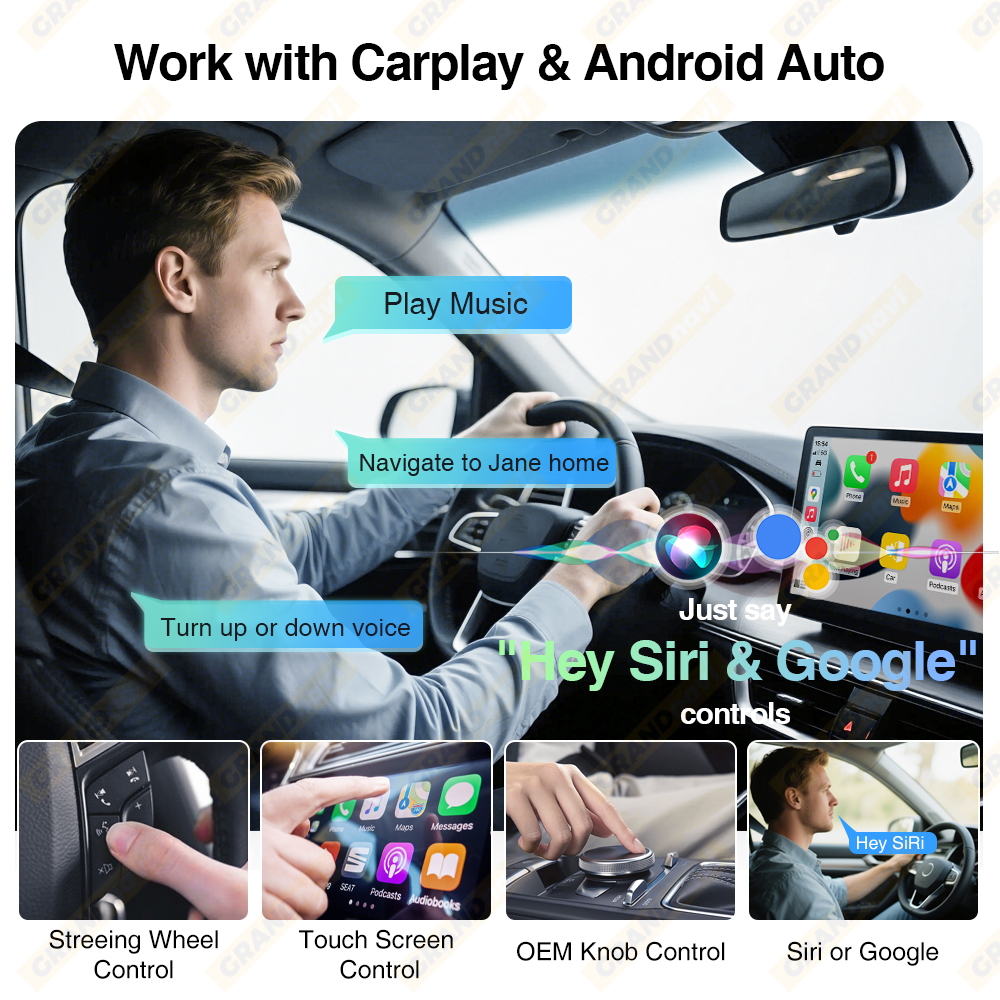 Trådbunden till trådlös carplay android auto 2 i 1 miniadapter 5 ghz wifi 5 lämplig för 98%  av original trådbundna carplay/autobilar