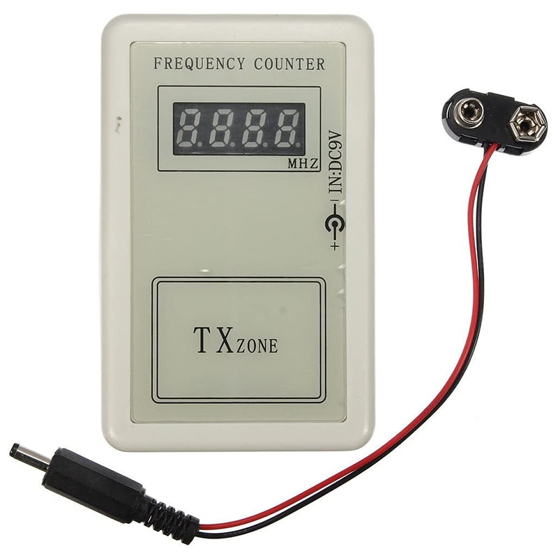 Handheld Remote Control Wireless Frequency Meter Counter Tester 250-450MHZ for Car Cymometer Detector Power Cable