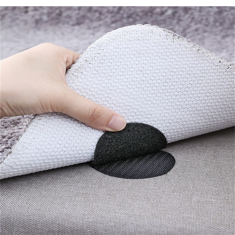 5pc Rug Anchors Carpet Non-Slip Hook and Loop