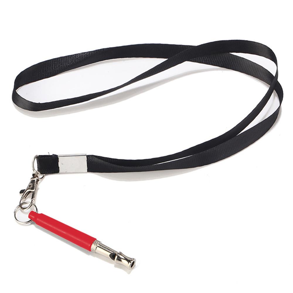 Hond Fluitje om Stop Barking Verstelbare Pitch Ultrasone Training Tool Hond Blaf Fluitje met Gratis Lanyard Bandjes: Red