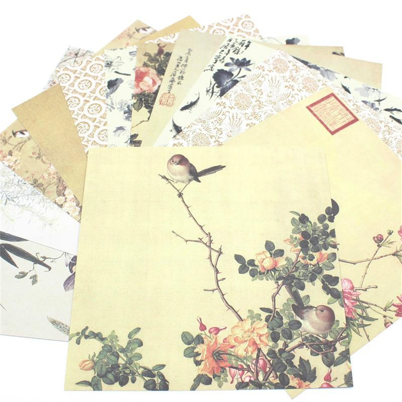 KSCRAFT 12pcs 6" Single-side Printed Mixed pattern papercraft art paper handmade scrapbooking kit set book