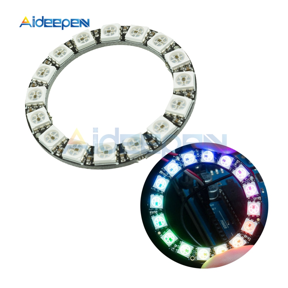 16 Bit WS2812 5050 RGB LED Ring Full-color Ingebouwde Rijden Lichten Ronde Development Board