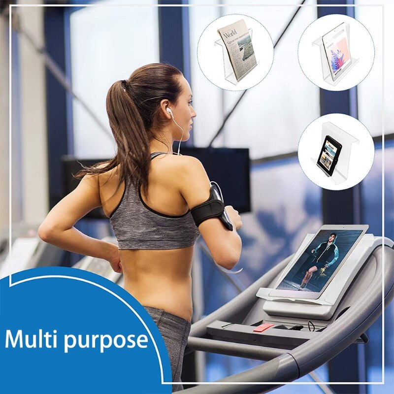 1PC Acrylic Treadmill Book Holder Magazine Reading Rack for Gym Exercising