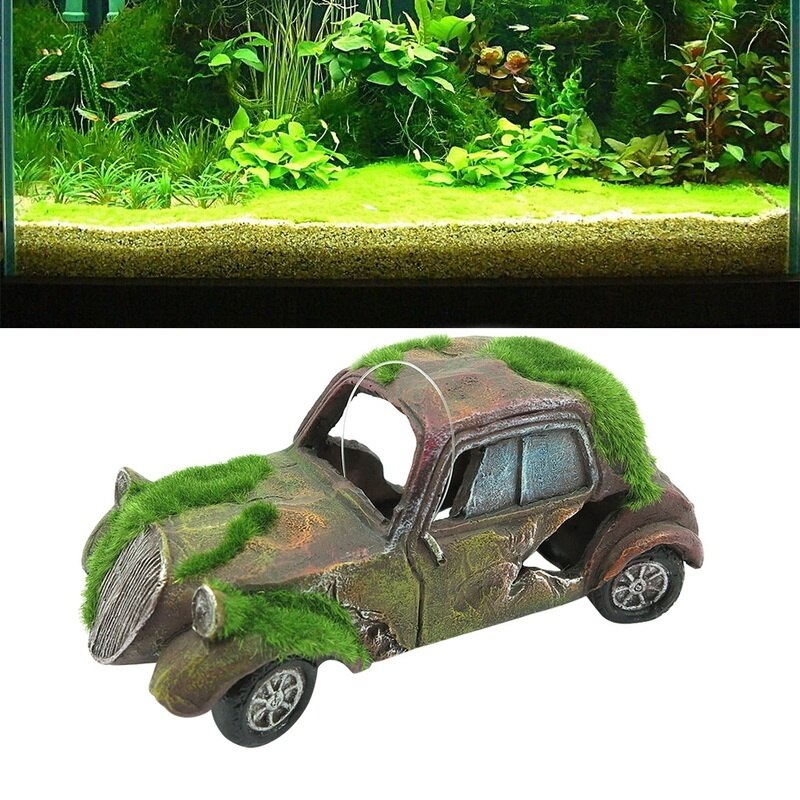 Mos decoratief veilig niet-giftig imitatie oude auto thuis aquarium ornament aquarium decoratie aquarium ornament decoratie