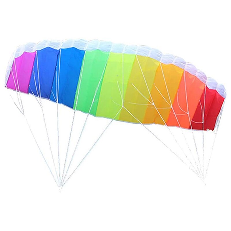 Rainbow Kites 1.4M Kiteboarding Dual Line To Fly Dual Line Stun Control Bar For Kids Adults Outdoor Activities: Default Title