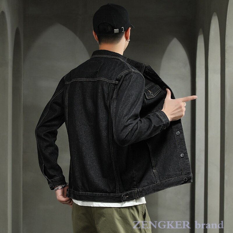autumn denim jacket for men code loose jackets 7XL 6XL large size boy cowboy clothes men clothing