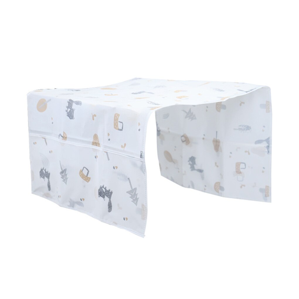 Refrigerator Dust-proof Cover with Storage Pockets Bag Household Kitchen Organizer Refrigerator Fridge Washing Machine Top Cover: Type 2