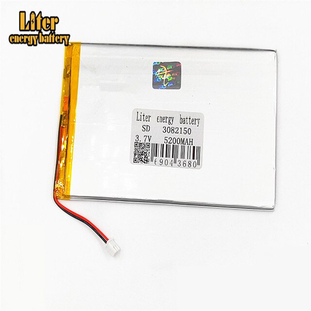 Lithium Polymeer Batterij - 5200mAh 3.7V - Oplaadbaar - DIY Powerbank - Model 3082150