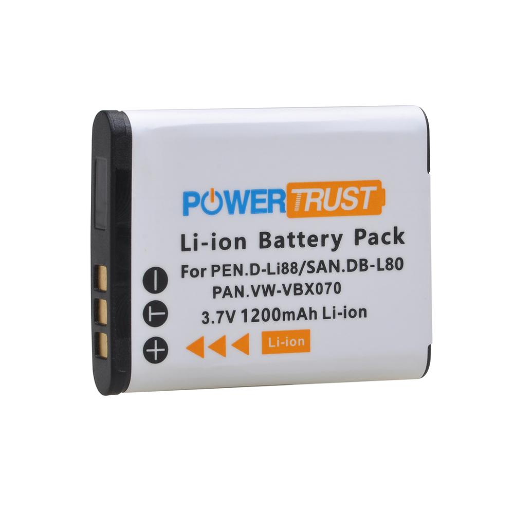 DB-L80 Battery / Digital Charger for Sanyo Xacti DMX-CG11, VPC-CG10 CG102 CG20 CS1 GH2 X1200, ICR-XPS01MF XPS03MF XRS120MF: 1x Battery