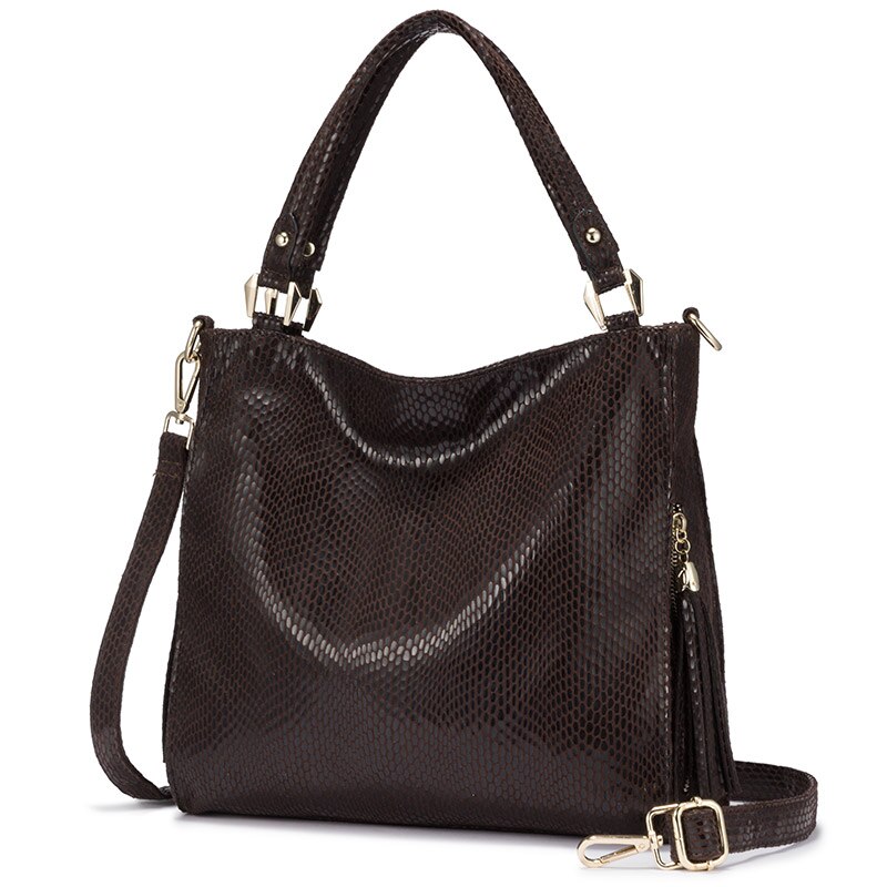 Mais real feminina bolsa de ombro bolsa feminina crossbody sacos para as mulheres 2020 bolsa de luxo com alça superior para senhoras borla tote: coffee