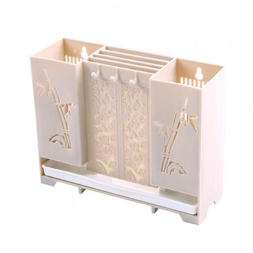 Cutlery Drainer Durable Strong Construction Cutlery Drainer Seamless Chopsticks Holder: Khaki