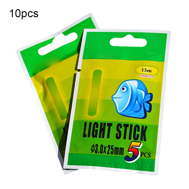 50pcs/set Fishing Float Light Stick Portable Light Night Float Clip Good Material Fishing Attractants