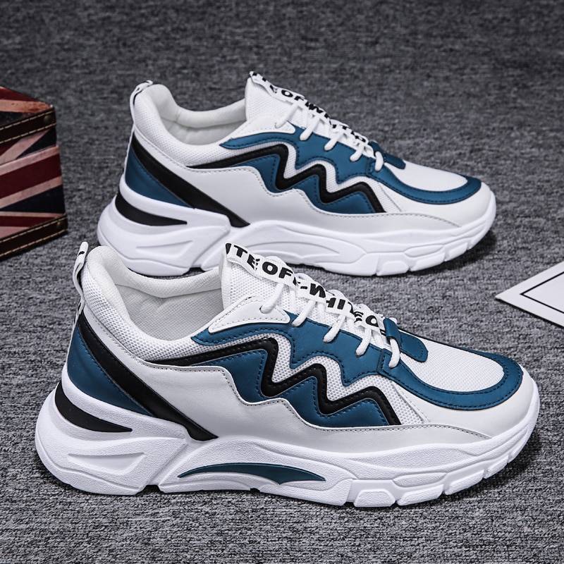 Joggesko til menn fritidssko pustende lette herresko vår høst sklisikre populære mesh herresko