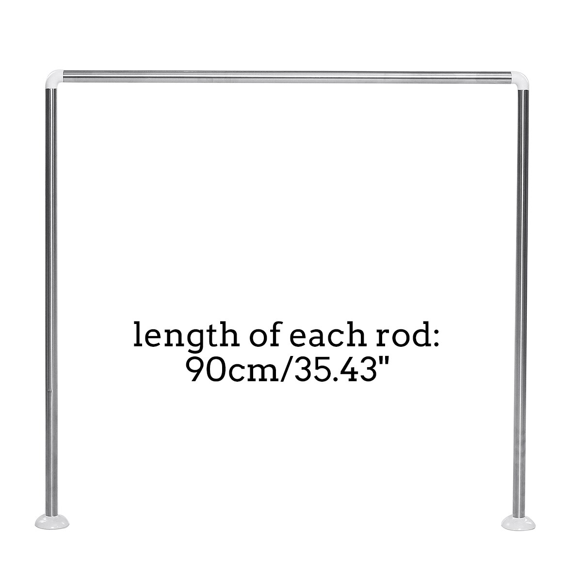 90*90*90cm U Shape Bathroom Shower Curtain Rods Stainless Steel/Aluminum Alloy Adjustable Bathroom Curtain Pole Bar Rail Rod