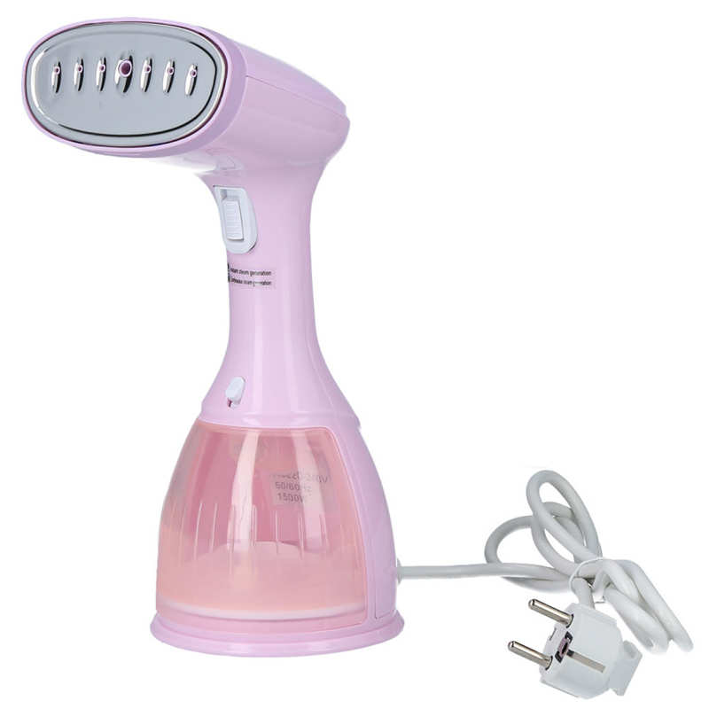 Clothe Steamer 1500W Garment Steamer 280ml Hand Held Iron Steam Machine Pink EU 220 240V Steam Iron for Clothes