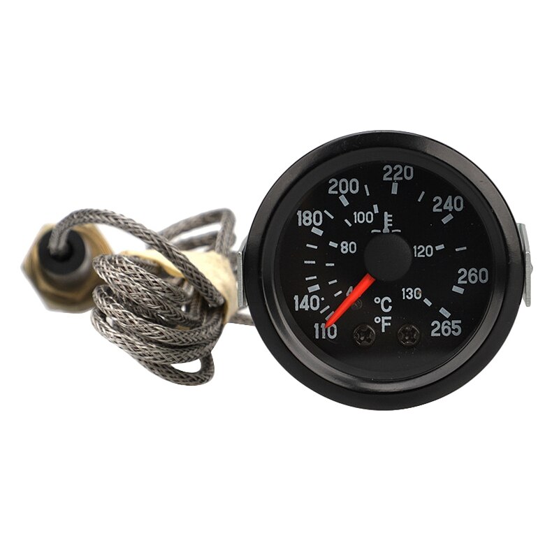 12V Double Scale Pointer Type Water Temperature Meter 52mm VDO Water Temperature Meter