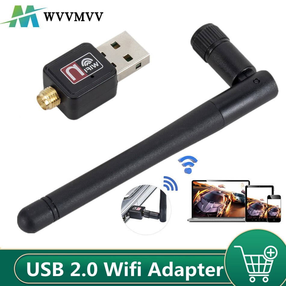 Wireless WiFi Network Card 150M USB 2.0 802.11 b/g/n LAN Antenna Adapter with Antenna for Laptop PC Mini Wi-fi Dongle