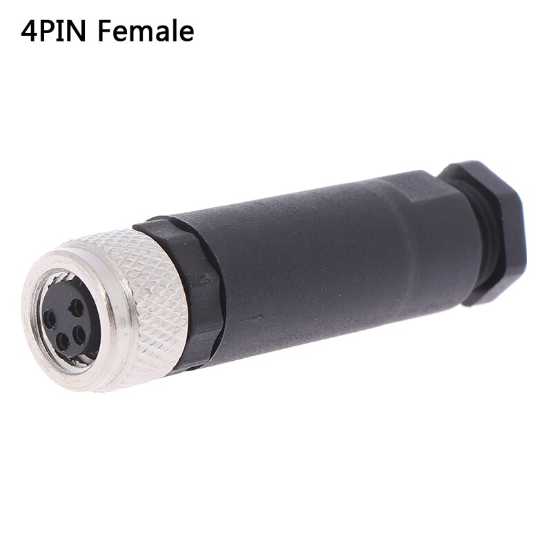 1Stck M8 Sensor Stecker Wasserdicht männlich & weiblich Stecker Gerade Winkel Schraube Gewinde Kupplung 3Stift 4 Stift: D