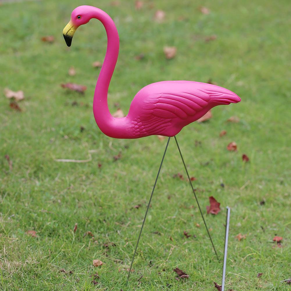 Havearbejde indretning dekoration dekoration udendørs kunstig flamingo have 3 stk/parti pynt bryllupsfest plastik til