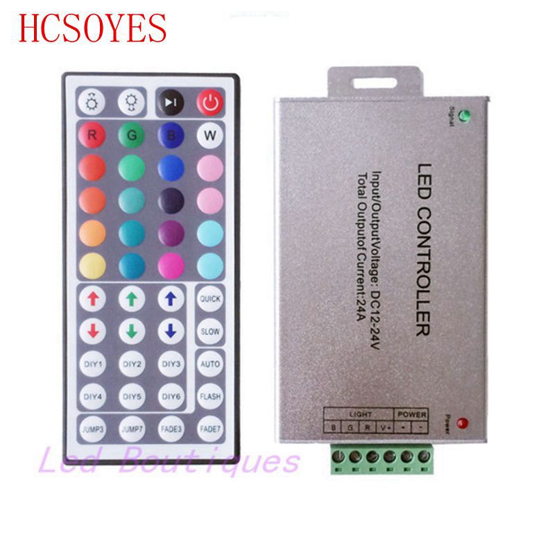24 tasten/44 schlüssel Ir-fernbedienung rgb led controller 12A/24A für 3528/5050 rgb streifen DC12-24V