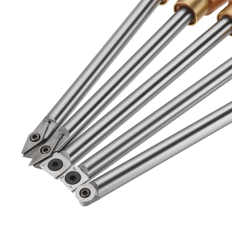 DANIU Wood Turning Tool Carbide Insert Cutter With Wood Handle Lathe Tools Round Shank Woodworking Tool