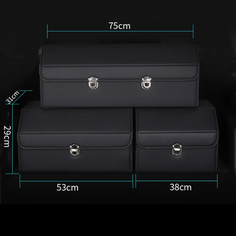 Caja de almacenamiento de respaldo para coche, contenedores plegables de viaje para artículos diversos, cajas de acabado de ropa de alta capacidad, contenedor organizador Interior portátil para coches