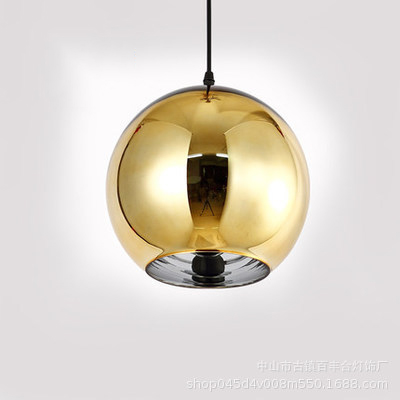 LED Spiegel Glazen Bol Hanglamp Koper Zilver Goud Eetkamer Hanglamp Keuken Schorsing Armatuur Bal Opknoping Lamp