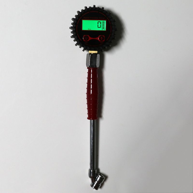 Car Vehicle RV Dual Head Straight Tire Inflator with Pressure Gauge Quick Inflation Rod for Truck RV Bike Motorcycle Car