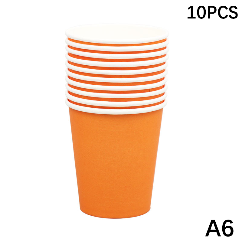 10 stk. 9oz/250ml ensfarvede tykke papkrus engangskop bryllup fødselsdagsfest engangsservice engangs papkrussæt: Lysegrøn