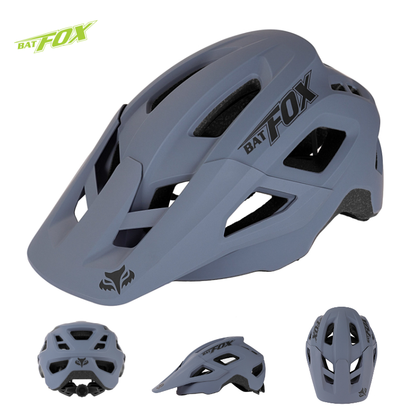 bat fox Helmets Mtb Men's Cycling Helmet casco bicicleta mtb Mountain Bike cascos para ciclismo adult mtb bicycle helmet: M / Dark Khaki