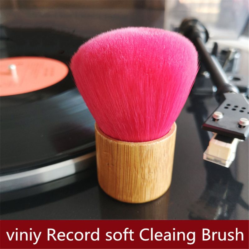 Wooden Handle Cleaning Brush Soft Brush Cleaner Dust Remover for Vinyl LP Player Accessories