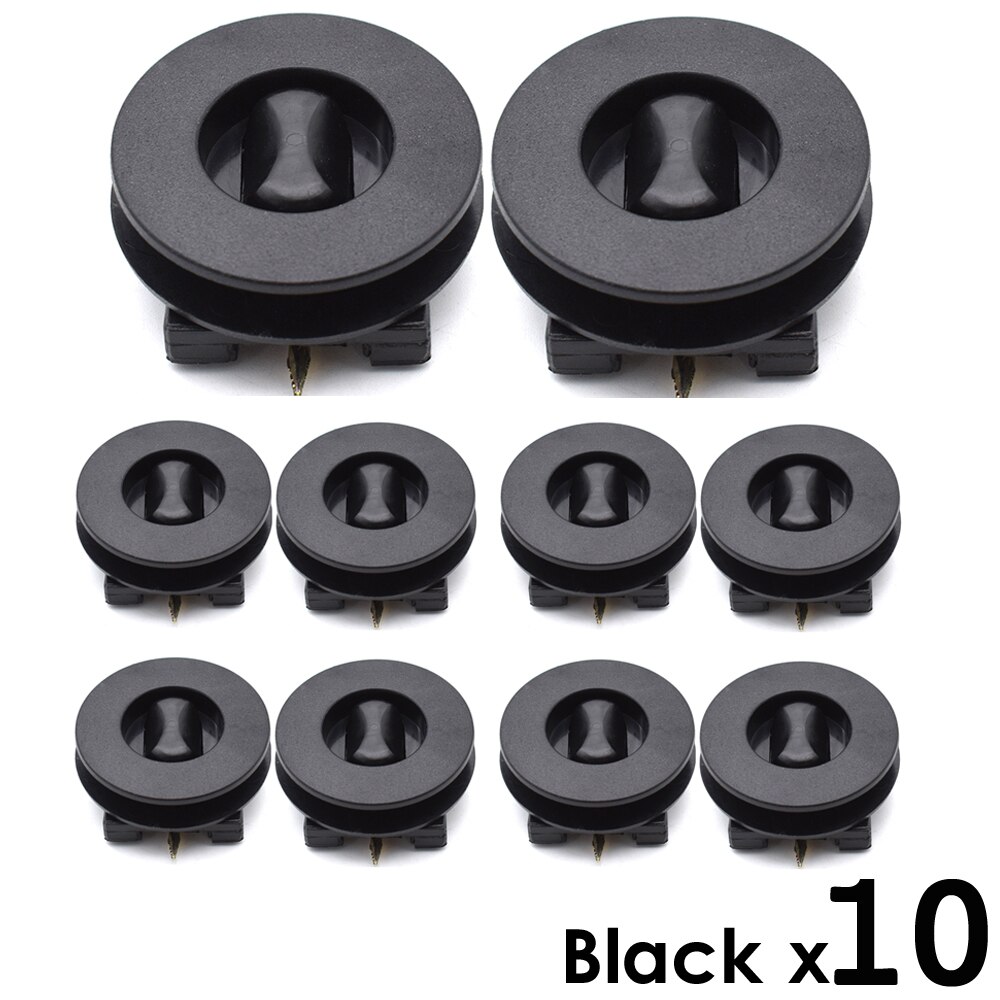 Universele auto vloermatten bevestiging draaisluiting clips tapijtbevestigingsklemmen gespen haken vloerhouders mouwen 10x auto accessoires: Zwart