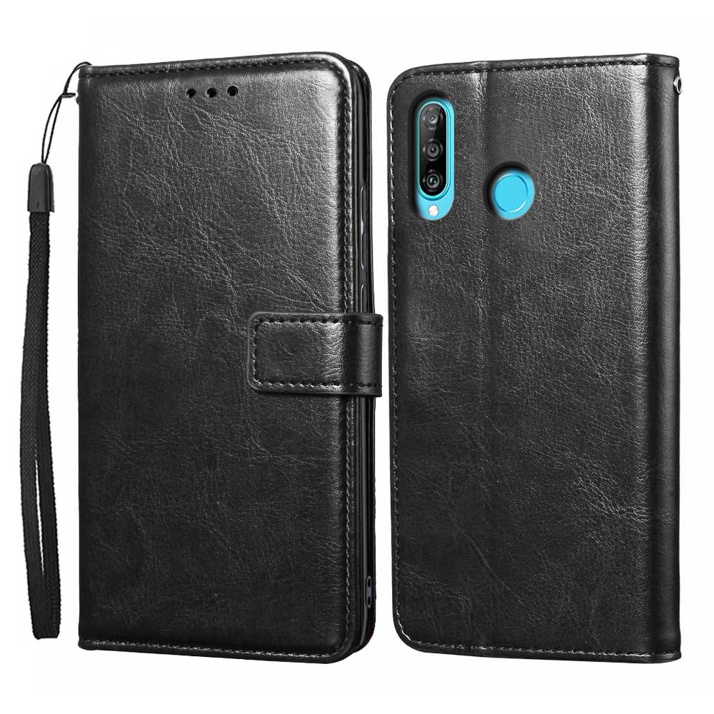 Voor huawei honor 20s telefoonhoesje honor 20s hoesje flip lederen boekhoesje voor huawei honor 20s 20 s honor 20s mar -lx1h 6.15 "hoesje: Stijl 1 zwart