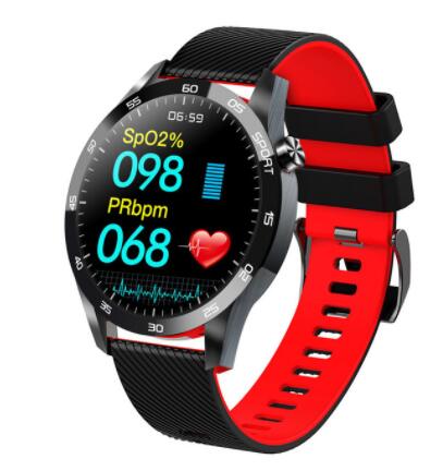 for Samsung Galaxy A72 A52 A32 A71 A51 A50s A11 A42 A02 Smart Watch Temperature Heart Rate Monitor Fitness Tracker Smartwatch: Red
