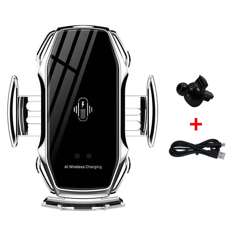 Drahtlose Auto Air Vent Ladegerät 10W foriPhone 8 Plus X Auto Spann Telefon Halter Multi Kompatibel forSamsung S9 S10 schnelle Lade: Black