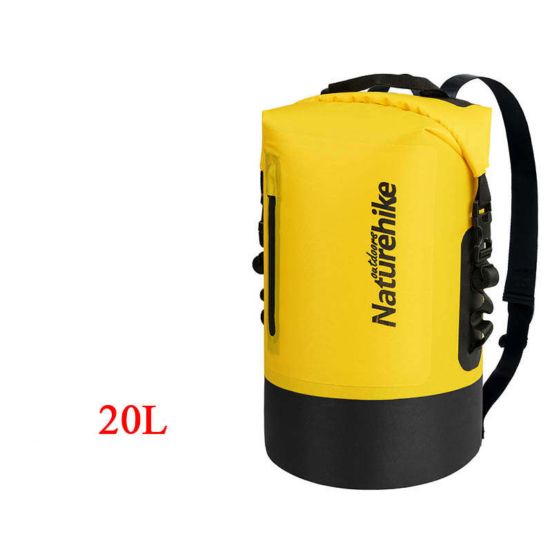 Naturehike 420D TPU Waterproof Bag Outdoor Dry Bag River Trekking Bags Waterproof Backpack NH18F031-S: Yellow 20L
