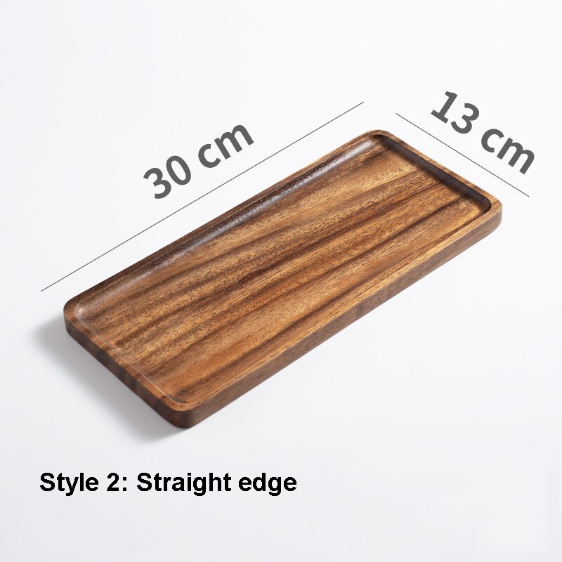 Serving Platters for Parties, Food Appetizers, Sushi, Tacos, Restaurants, Dinning Plates Tableware, Walnut Wood Serving Trays: Style 2
