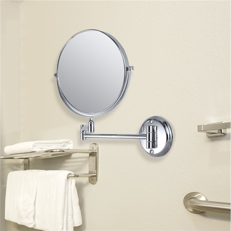 Tanice 10X Vergroting Muur Gemonteerde Spiegel 8 ''Twee-Side 360 Graden Swivel Spiegel Voor Bad Make-Up dragen Scheren Gepolijst Chroom