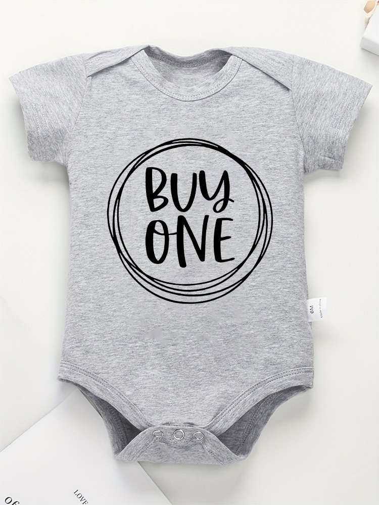 Tweeling Een Krijg Een Gratis Grappige Baby Meisjes Kleding Romper Mode Harajuku Peuter Body Bodysuits Katoen Zomer Baby Onesie: Bruin / 4M