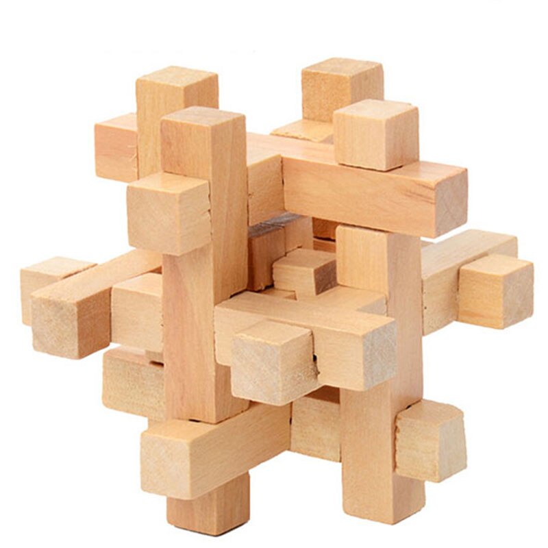 Rompecabezas de madera para niños, juguete de 27 tipos, 3D Kong, con cerradura china, tradicional, cubo intelectual clásico, juguete educativo: No 18