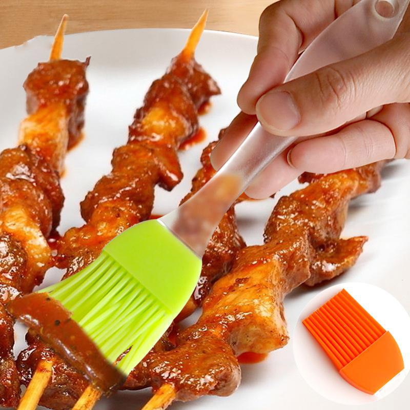 5 pièces/lot Silicone BBQ badigeonner brosse Barbecue brosses haute température Barbecue brosse outils pâtisserie huile brosses pour gâteau GCF022
